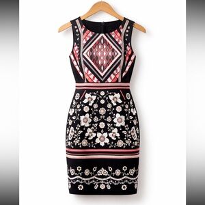 NWT Venus Geometric Patterned Sleeveless Dress Size S.